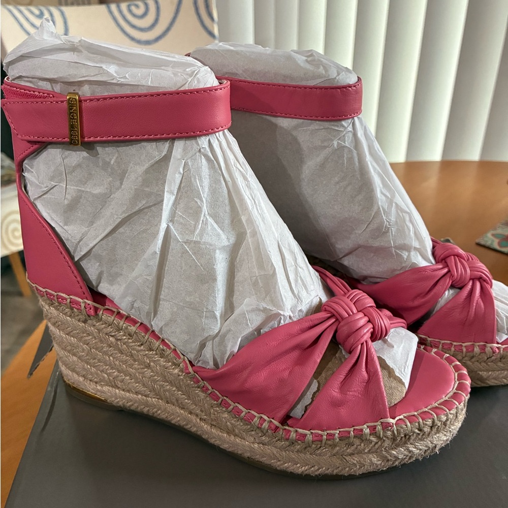 Franco Sarto Pink Wedge Sandals